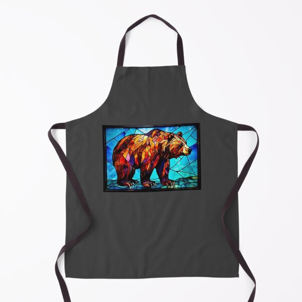 Item preview, Stained Glass Abstract Grizzly Bear designed and sold by Gilby-Designs.