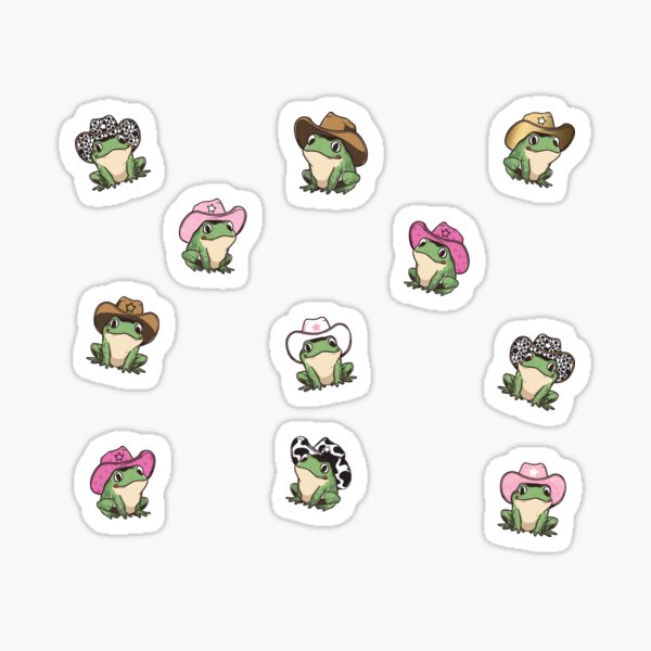 Item preview, Tiny Frogs with a cowboy hat designed and sold by GlowinUp Shop.