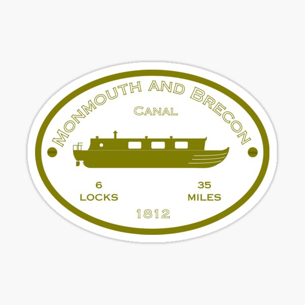 Item preview, Monmouth and Brecon Canal (white) designed and sold by canal-arts.