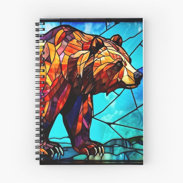 Item preview, Stained Glass Abstract Grizzly Bear designed and sold by Gilby-Designs.