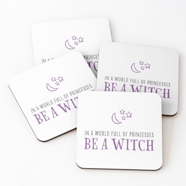 Item preview, In A World Full Of Princesses Be A Witch with moon and little stars designed and sold by GosiaArtGarden.
