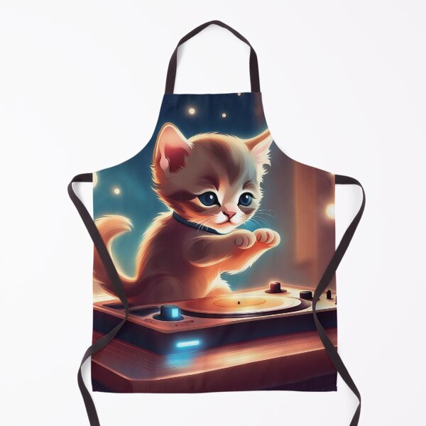 Item preview, Cat is a dj. designed and sold by NextDoorToMe.