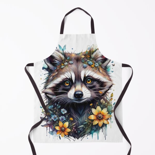 Item preview, Raccoon with flowers designed and sold by Talpha.