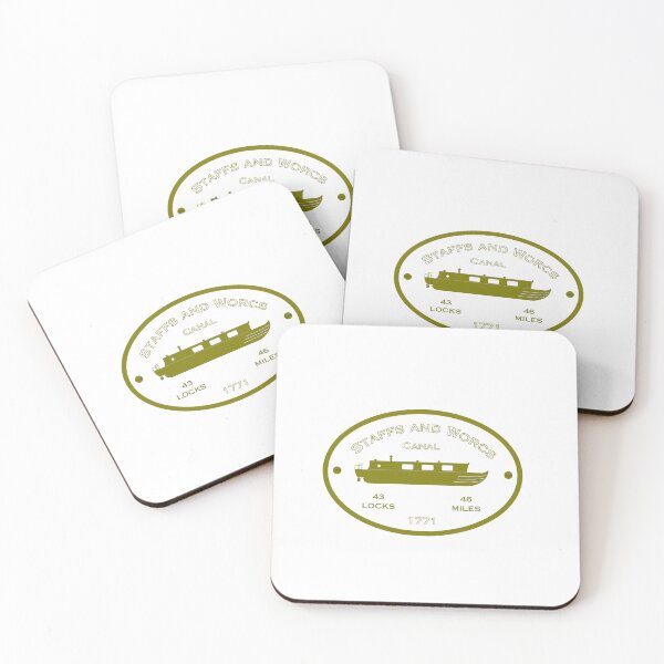 Item preview, Staffs and Worcs Canal (white) designed and sold by canal-arts.