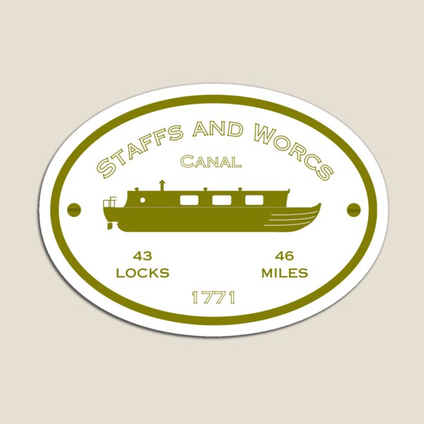 Item preview, Staffs and Worcs Canal (white) designed and sold by canal-arts.