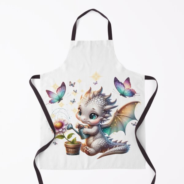 Item preview, little cute dragon waters flowers with butterflies designed and sold by Lunaawga.