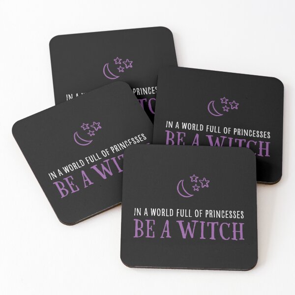 Item preview, In A World Full Of Princesses Be A Witch with moon and little stars designed and sold by GosiaArtGarden.