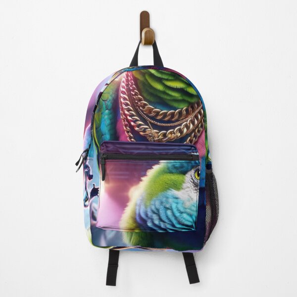 Item preview, Parrot with striking green and blue feathers stands on stage under the bright lights of the spotlights designed and sold by AndreaMart.