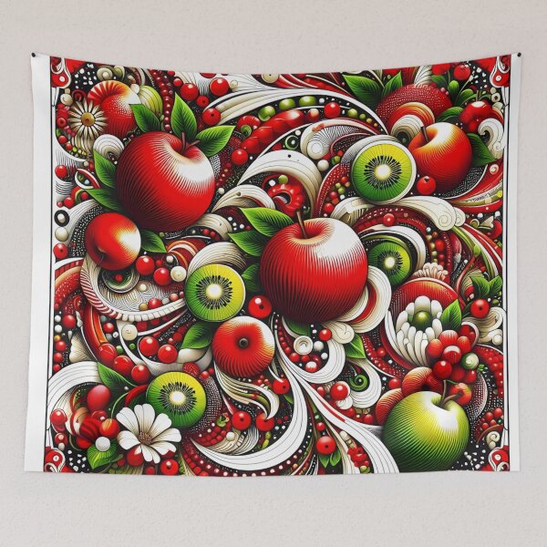 Item preview, Red and green apples in a wonderful artistic painting designed and sold by aminz4.