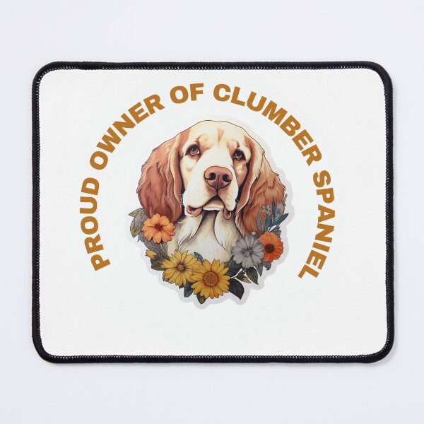 Item preview, Cute Flower Clumber Spaniel Mom Dad Guardian Angel Best Friend Doggie Paw designed and sold by SMARTKIT DESIGNAGENCY.