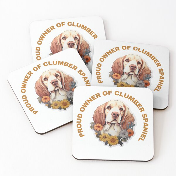 Item preview, Cute Flower Clumber Spaniel Mom Dad Guardian Angel Best Friend Doggie Paw designed and sold by SMARTKIT  DESIGNAGENCY.