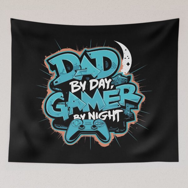Item preview, Fathers Day Funny Gift Dad By Day Gamer By Night designed and sold by Quirky Shirts.