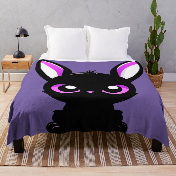 Item preview, Black Bunny Fantasy Darkness Creature With Purple Eyes designed and sold by MadnessEnvelope.