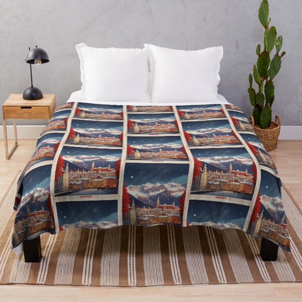 Item preview, Cartel de turismo de viajes vintage de la noche estrellada de Innsbruck Austria designed and sold by TravelersGems.