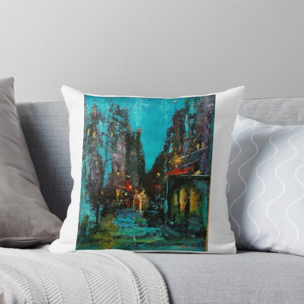 Item preview, Rainy night, original acrylic hand painted art  designed and sold by SashaBrisac.