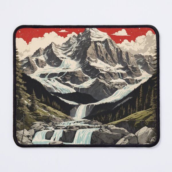 Item preview, Krimml Waterfalls Austria Starry Night Vintage Travel Tourism Poster designed and sold by TravelersGems.
