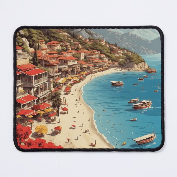 Aperçu de l'œuvre Affiche de tourisme de voyage vintage d'Oludeniz Turquie créée et vendue par TravelersGems.