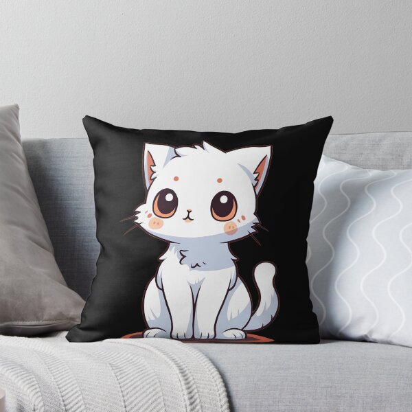 Item preview, white cat designed and sold by skateras.