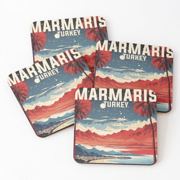Item preview, Marmaris Turkey Starry Night Vintage Travel Poster designed and sold by TravelersGems.