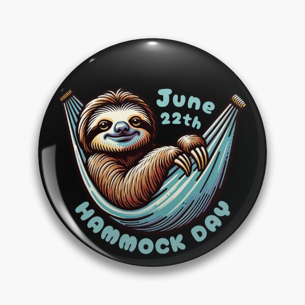 Item preview, Hammock Day 22th June Cute Sloth designed and sold by SeledineArt.