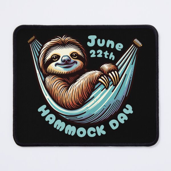 Item preview, Hammock Day 22th June Cute Sloth designed and sold by SeledineArt.