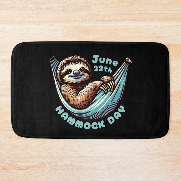 Item preview, Hammock Day 22th June Cute Sloth designed and sold by SeledineArt.