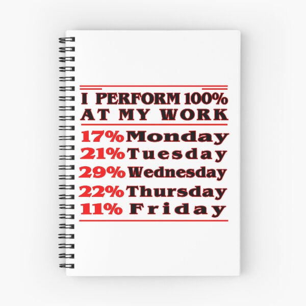 Item preview, Company party funny inscription " I perform 100% at my work" designed and sold by Bukhisz.