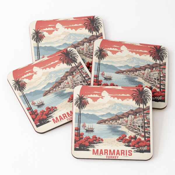 Item preview, Marmaris Turkey Vintage Travel Poster designed and sold by TravelersGems.