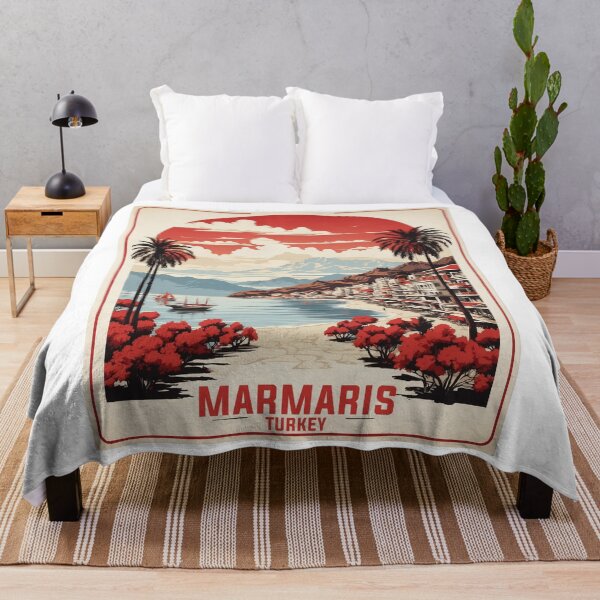 Item preview, Marmaris Turkey Vintage Travel Poster designed and sold by TravelersGems.