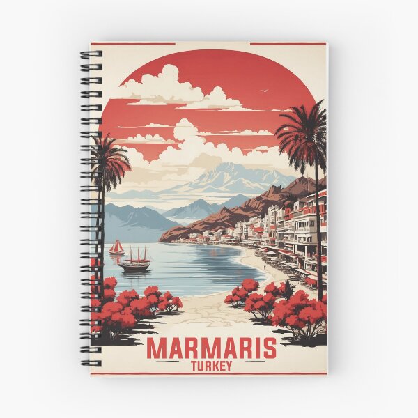 Item preview, Marmaris Turkey Vintage Travel Poster designed and sold by TravelersGems.