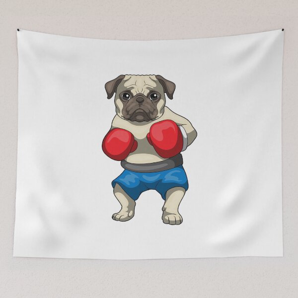 Item preview, Pug Boxer Boxing gloves Boxing designed and sold by Snabdesign84.