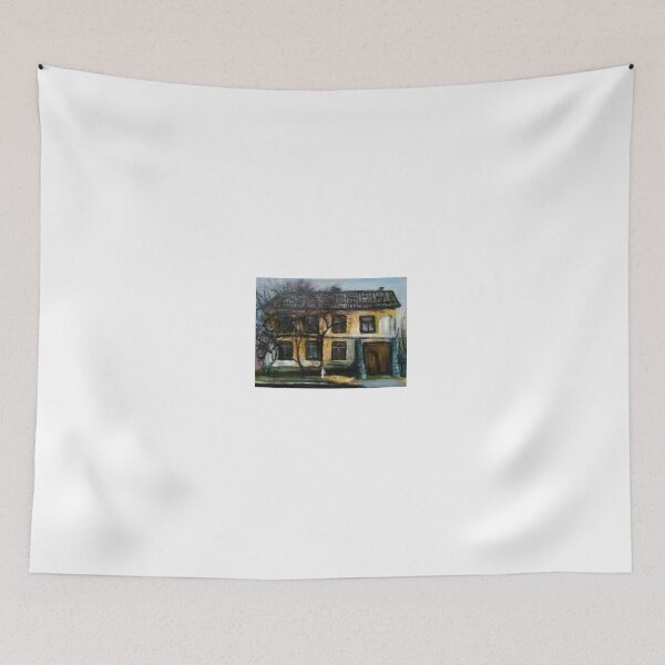 Item preview, House near Brest, acrylic hand painted art  designed and sold by SashaBrisac.