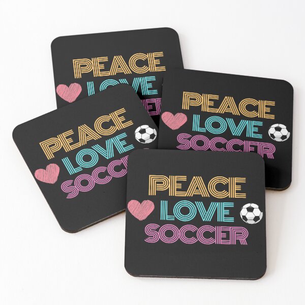 Item preview, Peace Love Soccer (Retro Neon Lines) designed and sold by ami.creations.