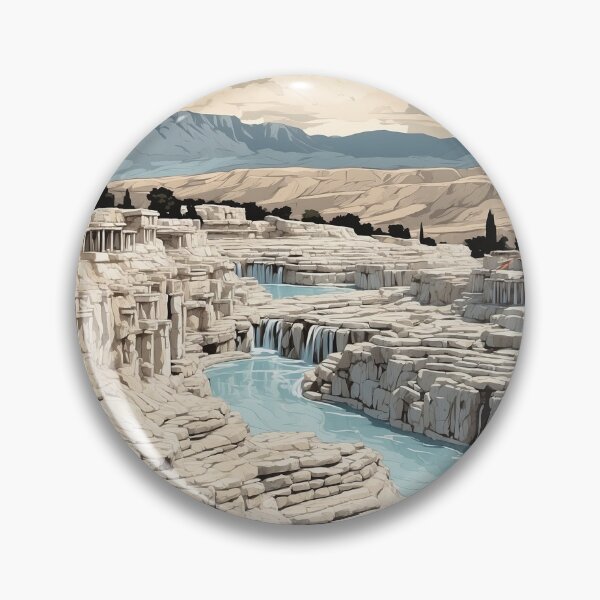 Item preview, Pamukkale Turkey Vintage Travel Poster designed and sold by TravelersGems.