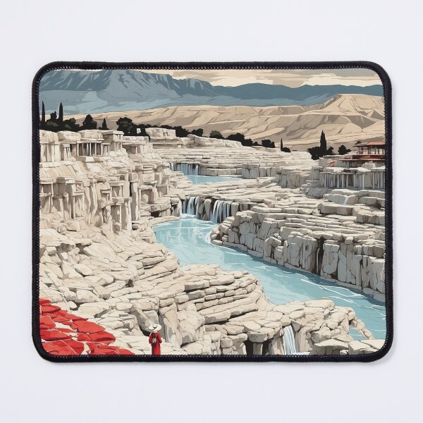 Item preview, Pamukkale Turkey Vintage Travel Poster designed and sold by TravelersGems.