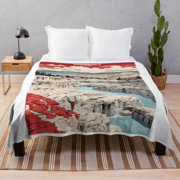 Item preview, Pamukkale Turkey Vintage Travel Poster designed and sold by TravelersGems.