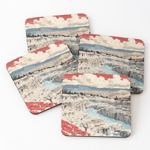 Item preview, Pamukkale Turkey Vintage Travel Poster designed and sold by TravelersGems.