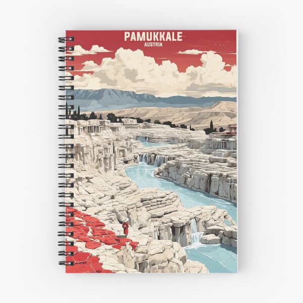 Item preview, Pamukkale Turkey Vintage Travel Poster designed and sold by TravelersGems.