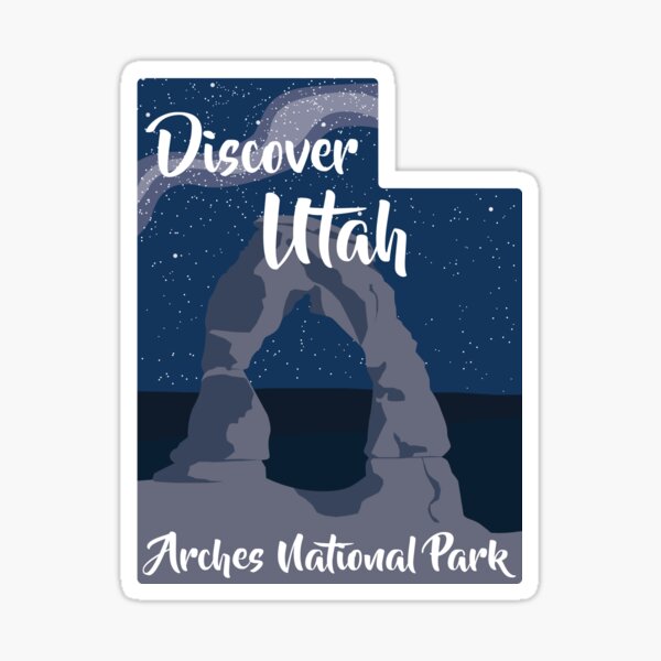 Delicate Arch - Night Sticker