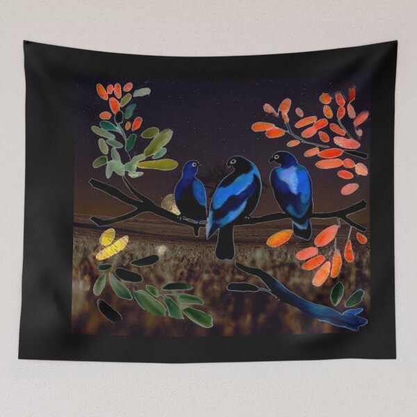 Item preview, Blue jays and the moon designed and sold by Helios Be. Lavsh.