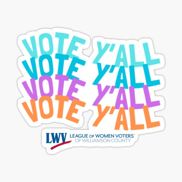 Vote Y'all Four Colors Sticker