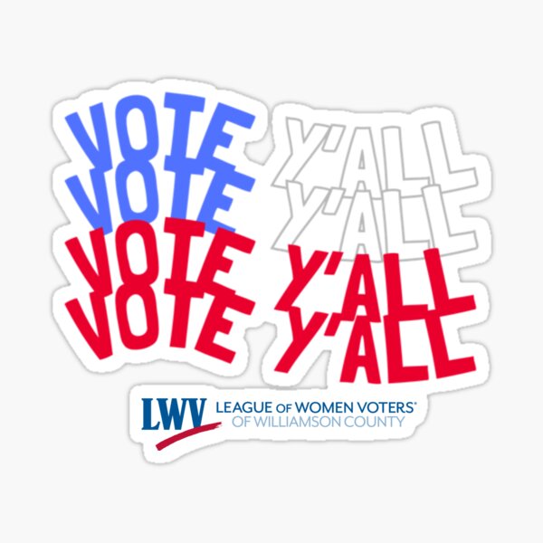 Wavy Flag RWB Vote Y'all Sticker