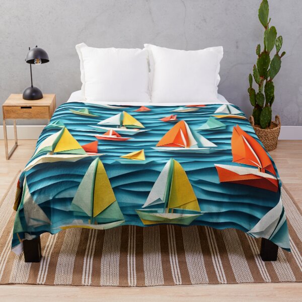 Item preview, Origami Art - Sailing Serenity: Sailboats Embracing the Ocean's Horizon designed and sold by ArtfulFolds.