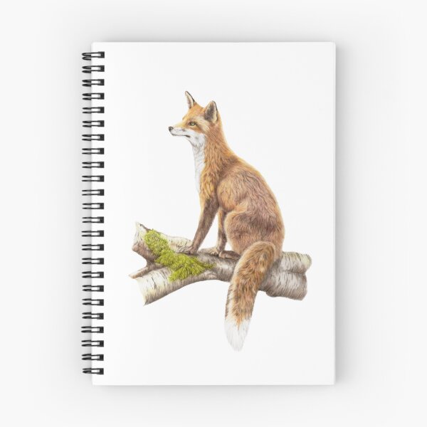 Artikelvorschau, Fuchs auf einem Birkenstamm entworfen und verkauft von MoiraEngel.