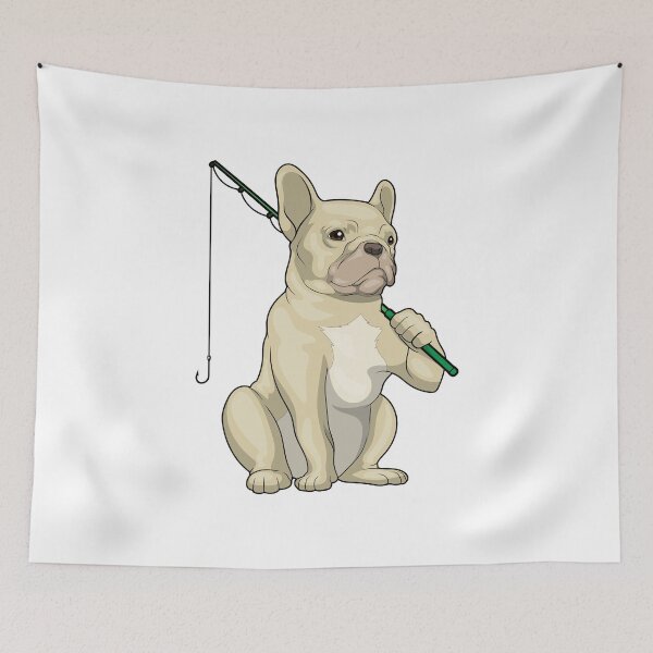 Item preview, French Bulldog Fisher Fishing rod Fishing designed and sold by Snabdesign84.
