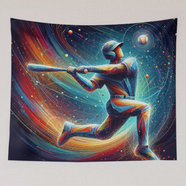 Item preview, Cosmic Swing A Stellar Homage to Baseball's Dance designed and sold by ArtComixHaven.