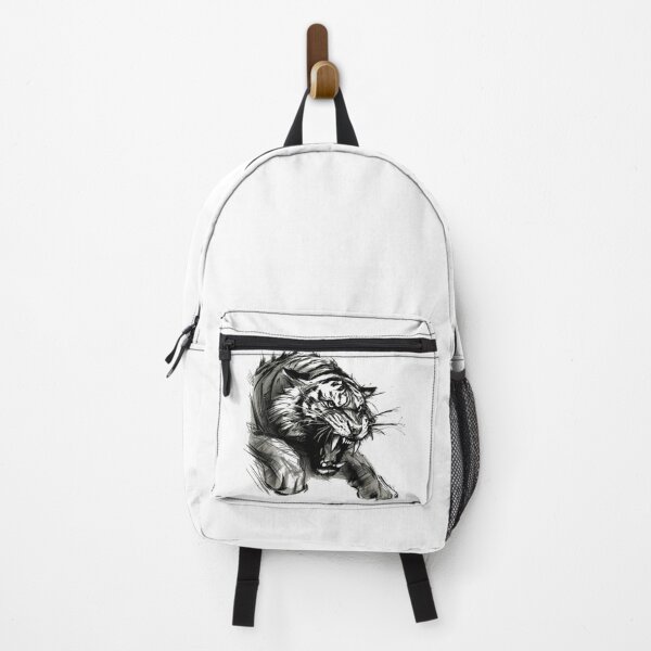 Item preview, Wild Tiger Wild Cat Attack Big Cat Pencil Sketch Jungle Nature Art Draw designed and sold by Cr320.