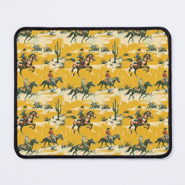 Item preview, Sunny Trails: Vintage Cowboy Print on Yellow designed and sold by high-noon-moon.