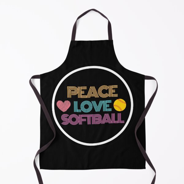 Artikelvorschau, Peace Love Softball (Retro Neon Lines) entworfen und verkauft von ami.creations.