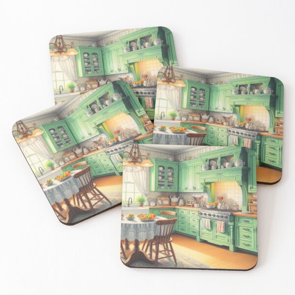 Item preview, Bright and Sunny - Green Southern Kitchen designed and sold by AmberRoseWrites.